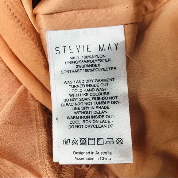 Revolve Stevie May Arid Dreams Mini Dress Lace Apricot XS - Picture 13 of 14